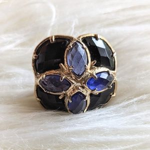 Kendra Scott Otylia ring in black onyx and iolite